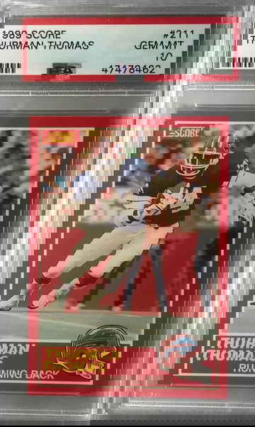 Thurman Thomas Rookie 1988 Score #211 - PSA 10 Gem Mint