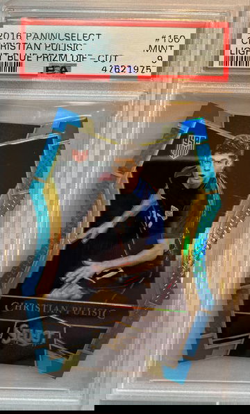 2016 Christian Pulisic Select Light Blue Die Cut PSA 9