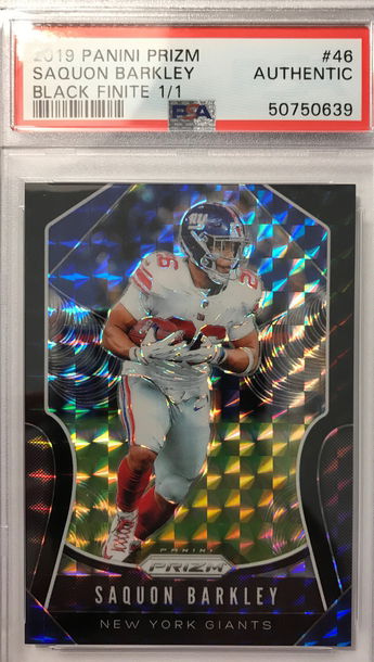 2019 Panini Prizm. Saquon Barkley Black Finite 1/1