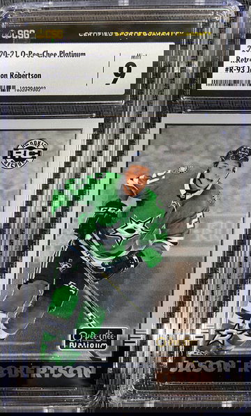 2020-21 O-Pee-Chee Platinum Retro ROOKIE Jason Robertson CSG 9 MINT POP 1! None Higher