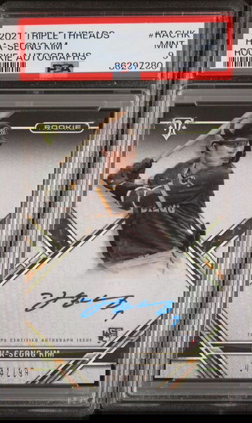 2021 Topps Triple Threads Ha-Seong Kim Rookie Autographs PSA 9!  Pop 2!