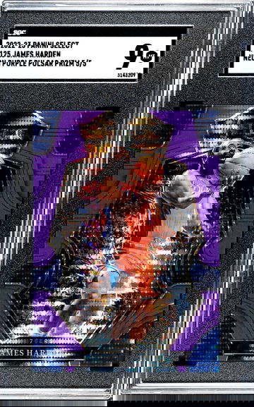 2022-23 James Harden Select Neon Purple Pulsar Prizm 5/5