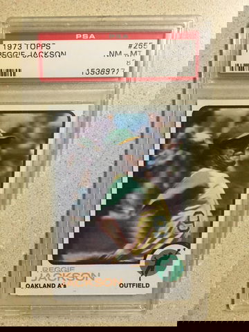 1973 Topps #255 Reggie Jackson PSA 8 NM-MT HOF