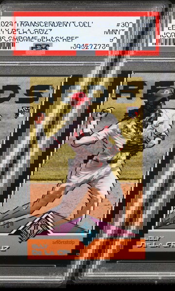 2024 Topps Transcendent Icons Chrome Black Ref Elly De La Cruz #30 RC /10 PSA 9