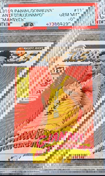 2019 Giannis Antetokounmpo Donruss Marvel PSA 10