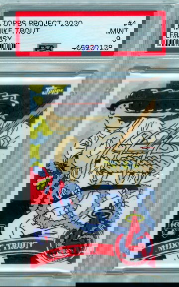 2020 Topps Project 2020 #4 Mike Trout Ermsy PSA9 Mint!