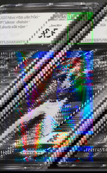 2020 Prizm Draft Picks Blue & Carolina Hyper #PDP1 Spencer Torkelson CSG 9.5 GEM MT