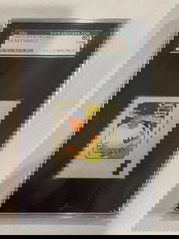 1969 Topps Decals Mickey Mantle SGC 6