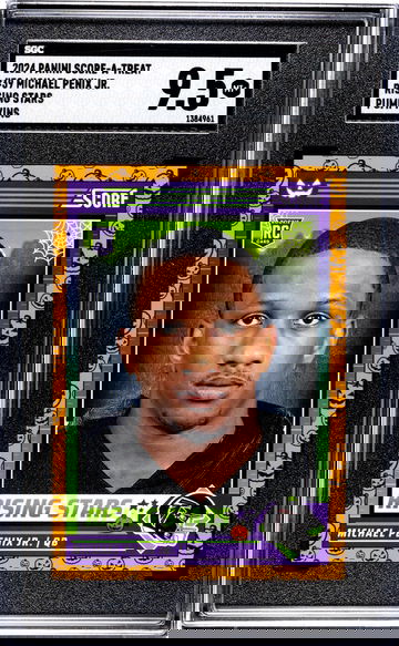 2024 Panini Score-A-Treat #39 Michael Penix Jr. Rising Stars Pumpkins SGC 9.5