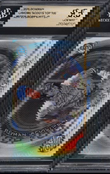 2020 BOWMAN CHROME SCOUTS TOP 100 BOBBY WITT JR. ROOKIE #BTP-25 BGS 9.5 GEM MINT