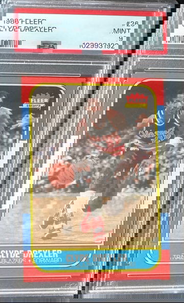 1986 Fleer Clyde Drexler #26 PSA 9 Mint