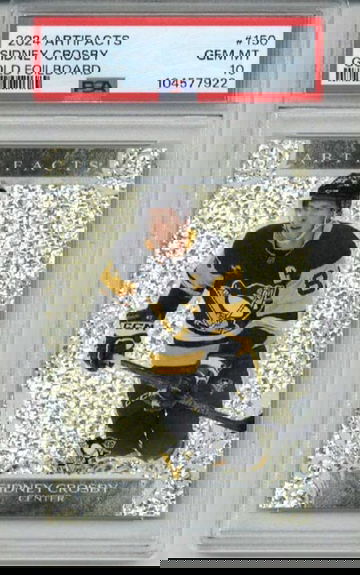 2024 UPPER DECK ARTIFACTS GOLD FOILBOARD #150 SIDNEY CROSBY PSA 10 LOW POP RARE