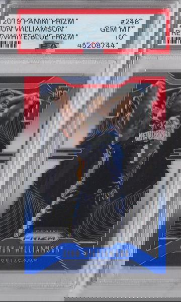 2019 PRIZM ZION WILLIAMSON Red white blue PSA 10