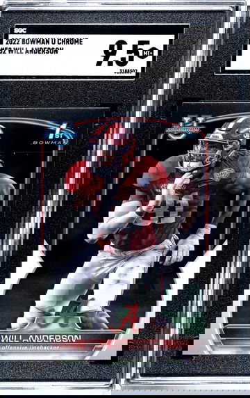 2022 Bowman Chrome University #52 WILL ANDERSON JR Alabama RC Rookie Card MINT+