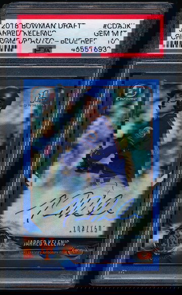 Jarred Kelenic 2018 Bowman Chrome Draft Blue Auto RC /150