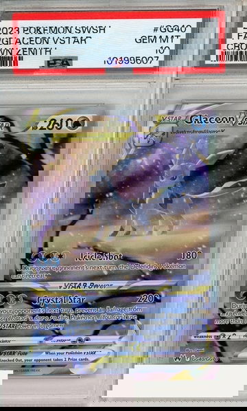 2023 POKEMON SWSH CROWN ZENITH FA GLACEON VSTAR #GG40 PSA 10