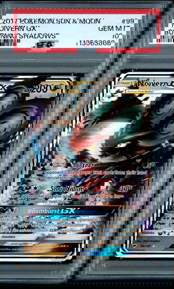 2017 Pokemon Sun and Moon Burning Shadows Noivern Gx #99 PSA 10