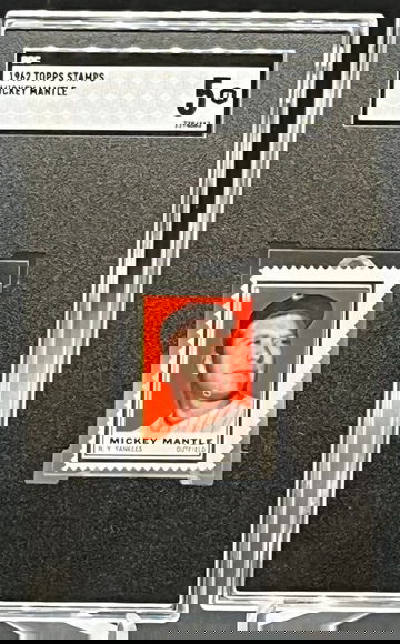 1962 Topps Stamps Mickey Mantle SGC 5