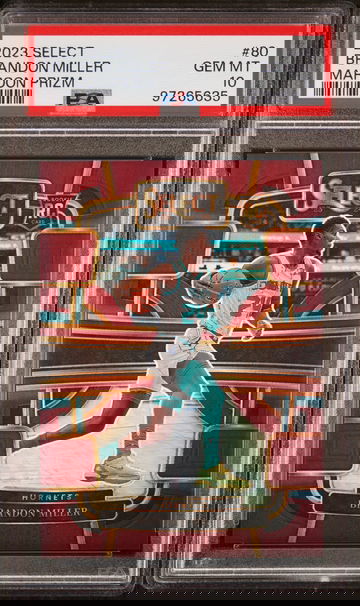 2023 Select Brandon Miller Maroon Prizm Concourse /175 PSA 10