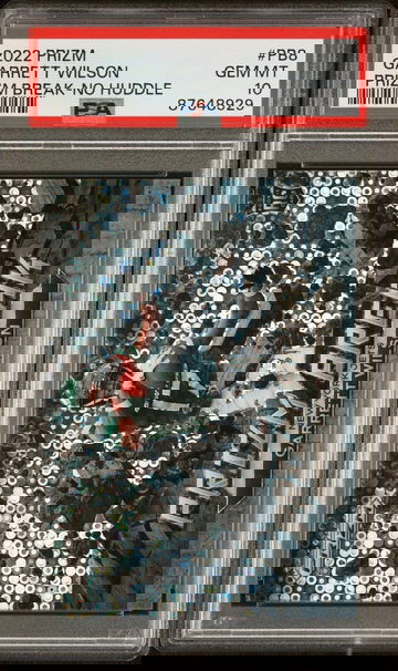 2022 Panini Prizm Prizm Break Prizms No Huddle Garrett Wilson #8 PSA 10