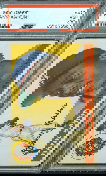 1955 Topps Hank Aaron PSA 3.5 Beauty!