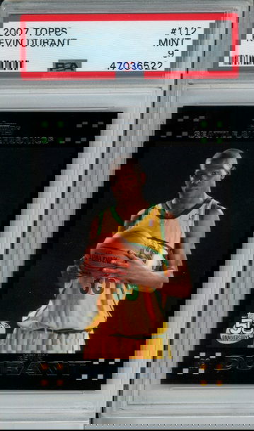 KEVIN DURANT 2007 TOPPS BLACK #112 PSA 9 ROOKIE