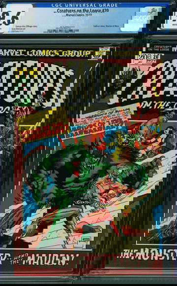 CREATURES ON THE LOOSE #20, CGC 9.6 NM+