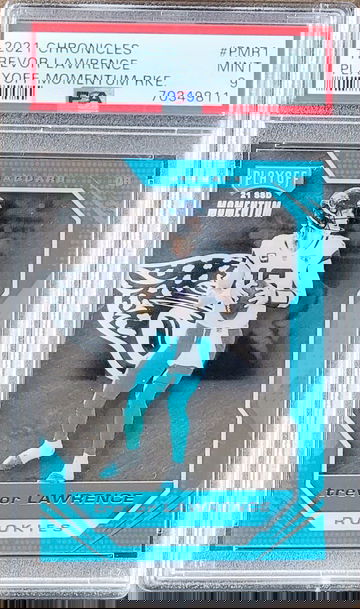 2021 TREVOR LAWRENCE Panini Clear Vision Playoff Momentum Rookie PSA 9 #PMR1