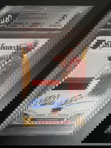 2013 crown Royal purple silhouette 3 color Jersey patch 7/10 RC BGS 9/9