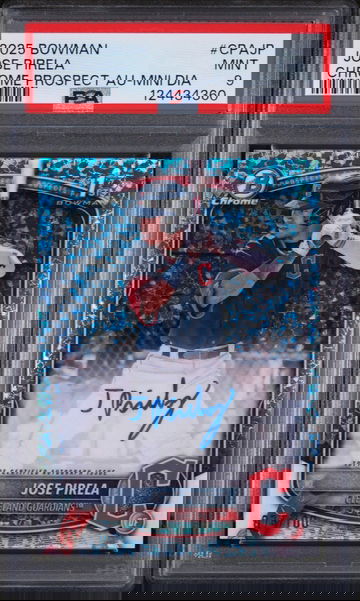 2025 Bowman Chrome Prospect Autographs Mini Diamond Jose Pirela #CPAJP /100 PSA 9