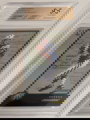 1998 Bowman Innerstate Peyton Manning BGS 9.5