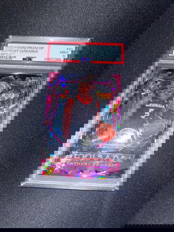 2020 PANINI PRIZM DP ANTHONY EDWARDS PINK ICE PSA #81 MINT 9