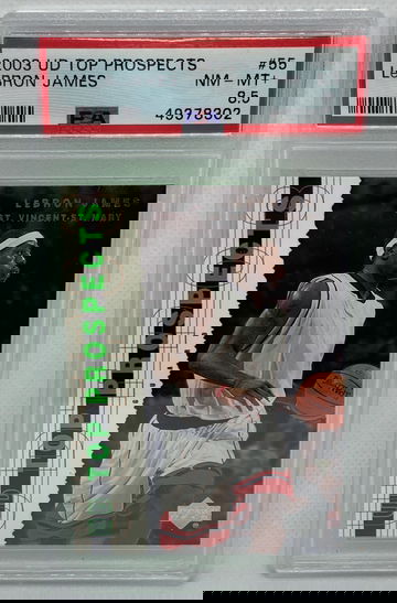 2003 UD Top Prospects LeBron James RC Rookie PSA 8.5