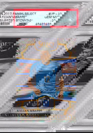 Kylian Mbappe 2017 Panini Select RC Rookie Unlimted Potential PSA 10