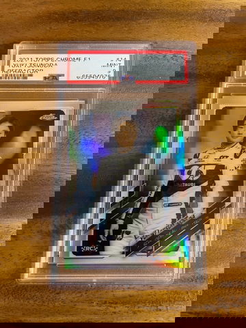 2021 TOPPS CHROME F1 REFRACTOR POTRAIT YUKI TSUNODA #14 PSA 9 MINT