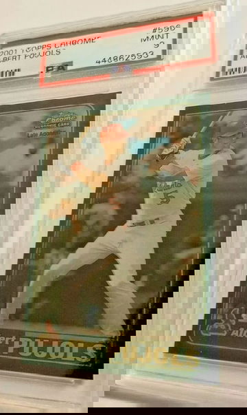 2001 Topps Chrome Abert Pujols Rookie PSA 9