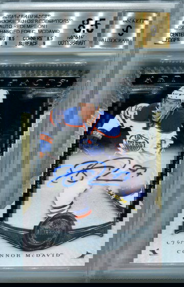 Connor McDavid /135 2015 Artifacts redemption BGS 8.5 auto 9