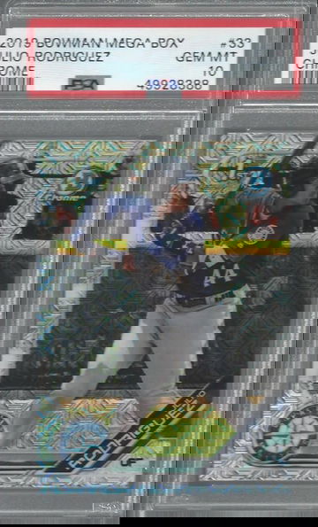 2019 Bowman Mega Box Julio Rodriguez Chrome Refractor PSA 10