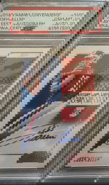 Josh Allen 2018 Panini Contenders Auto RC #105 No Feet PSA 10/10 Auto