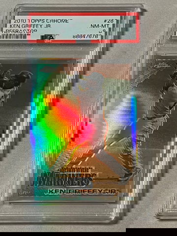 2010 Topps Chrome Ken Griffey Jr. Refractor #28 PSA 8 NM-MT