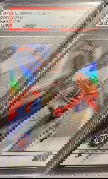 2018 Juan Soto bowmans best refractor psa 10