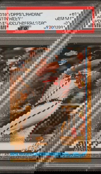 Austin Riley Topps Chrome Rookie Gold PSA 10