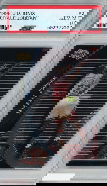 1998 UPPER DECK IONIX MICHAEL JORDAN #2 CHICAGO BULLS HOF PSA 10 GEM MT