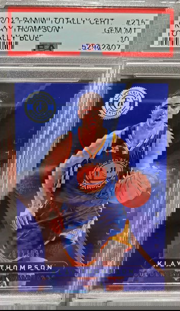 2012 Panini Totally Certified Klay Thompson Rc Totally Blue #281/299 PSA 10 GEM MINT POP 4