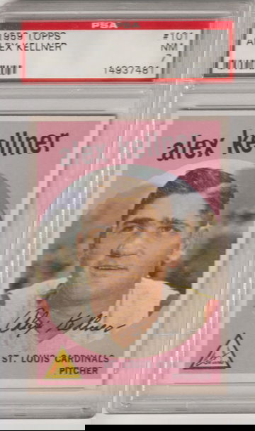 1959 Topps #101,  Alex Kellner, PSA 7 (Near Mint)