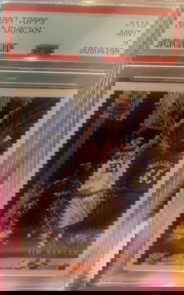 1997 Topps Tim Duncan PSA 9