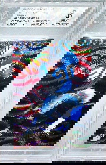 1997 Collectors Edge Barry Sanders Masters Night Games Prisms #/250 BGS 8