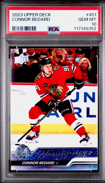 2023 Upper Deck Young Guns Connor Bedard #451 PSA 10 RC Rookie