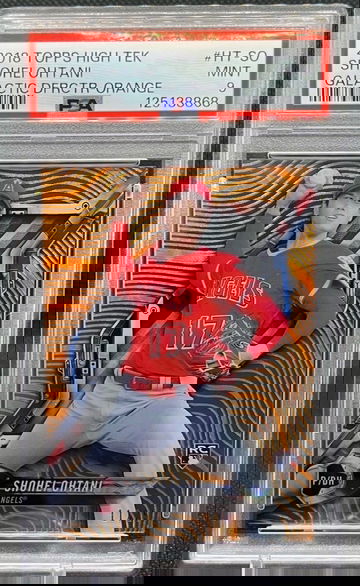 2018 Topps High Tek Shohei Ohtani RC /25 Galactic Diffractor Orange PSA 9
