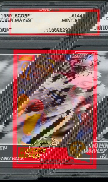 1989 Score Rueben Mayes #144 New Orleans Saints - PSA 9